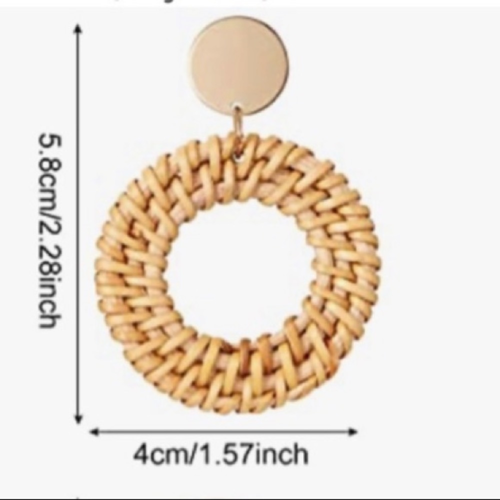 Rattan earrings